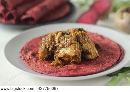 Beetroot Paratha Is A Indian Pan Fried Whole Wheat Flatbread Made Of Wheat Flour Kneaded With Fresh