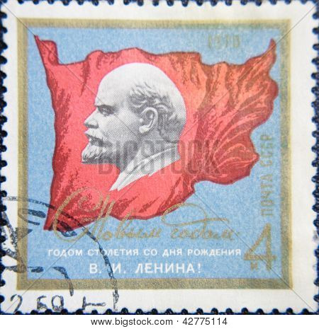 Russland - CIRCA 1970: Briefmarke gedruckt durch USSR zeigt Porträt des sozialistischen Lider Lenin