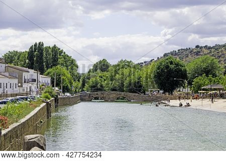 Fluvial Beach In The Town Of San Nicolas Del Puerto, North Seville Mountain, Andalusia, Spain