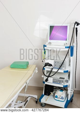 Russia, Slavyansk-on-kuban: May 05, 2021-medical Equipment For Video Esophagogastroduodenoscopy In T
