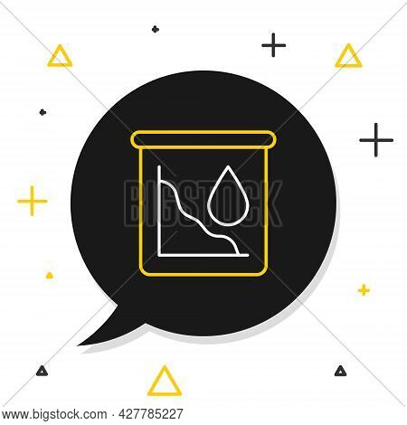 Line Drop In Crude Oil Price Icon Isolated On White Background. Oil Industry Crisis Concept. Colorfu