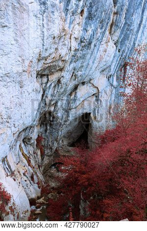 Dalbina Cave In Apuseni Natural Park, Image Taken In Autumn