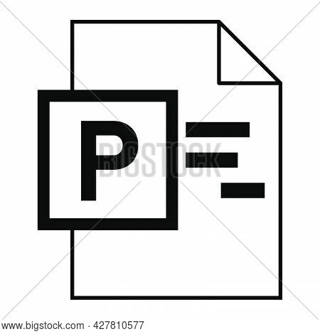 Modern Flat Design Of Logo Mpp Project Document File Icon. Document Type