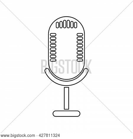 Simple Illustration Of Microphone Personal Computer Component Icon