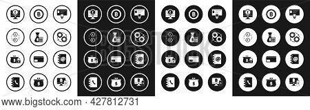 Set Certificate Template, Computer Monitor Pound Sterling Symbol, Gear And Arrows As Workflow Proces