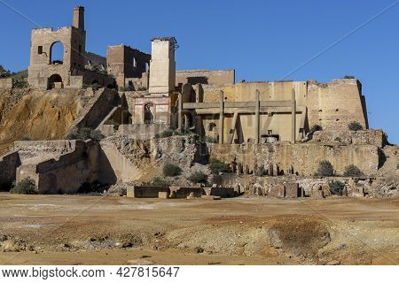 Remains Of The Constructions That Were Part Of The Mazarrón Mine, Murcia, Now A Desert Area