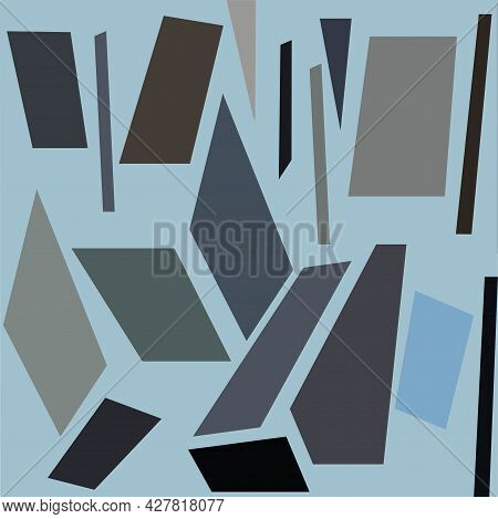 Illustration For Panels In Geometric Style And Color