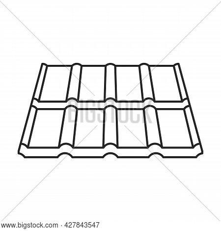 Metal Tiling Vector Icon.outline Vector Icon Isolated On White Background Metal Tiling.