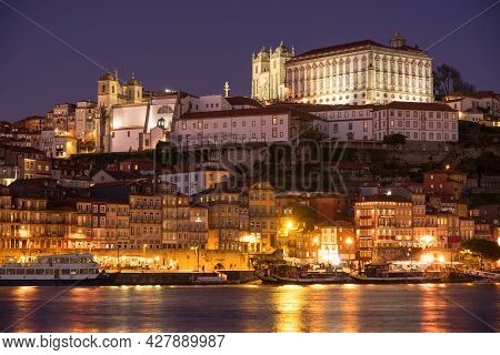 Porto, Portugal - December 01, 2019: View Of The A Ribeira And The City Of Porto Since Aldeina Nova 