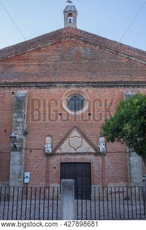 Church Of Our Lady Of The Assumption At Galisteo, Beautiful Walled Town From Alagon Valley, Extremad