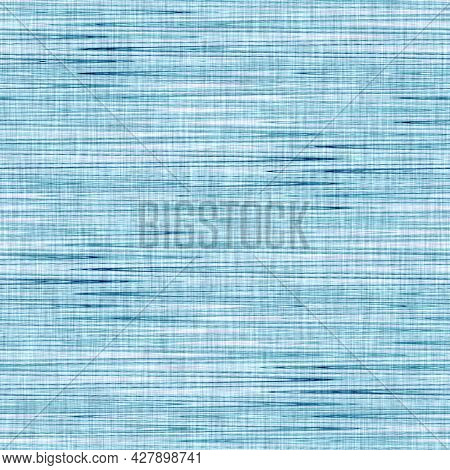 Classic Blue Woven Stripe Masculine Shirt Fabric Texture. Navy Space Dyed Marled Melange Background.