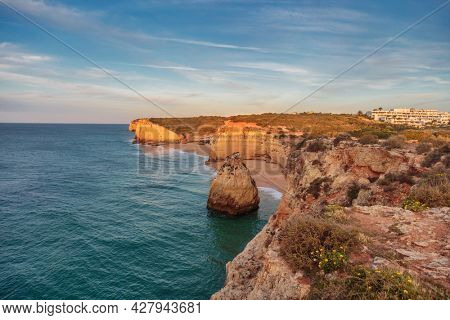 The famous beach of Praia dos Caneiros. Algarve.Portugal
