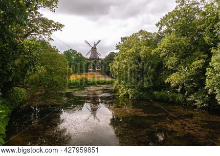 Mühle Am Wall, Windmill In Bremen City, Germany