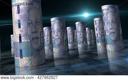 South Africa Rand Money Banknotes Pack Illustration
