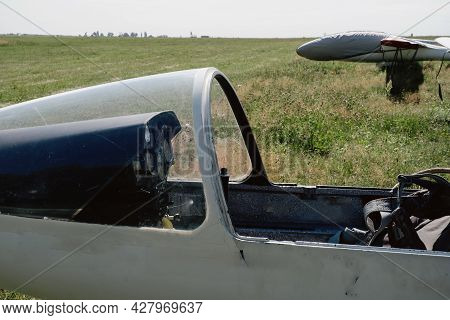 Pilot Prepares For Flight And Checks The Aerometric Instruments Altimeter Artificial Horizon Heading