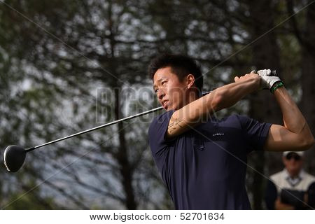 Joon Kim at the golf Masters 13, 2013