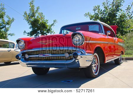 Red 1957 Chevrolet Bel Air