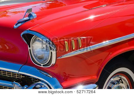 Closeup of 1957 Chevrolet Bel Air