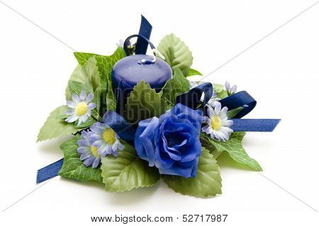 Roses with wax candles