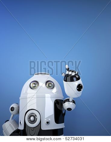 Robot Pointing At Invisible Object.