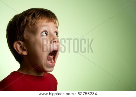 Little Boy Looking Scared