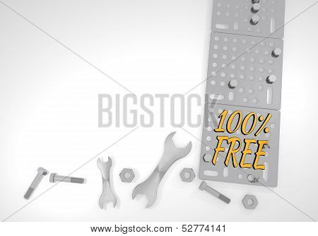 Free Icon On White Mechanical Background