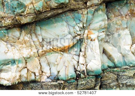 colorful layers of chert, Oregon coast