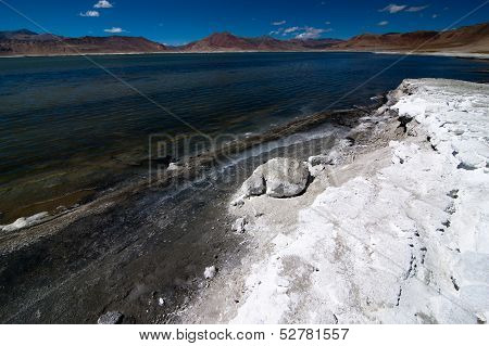 Indian Himalaya landscape with salt lake Tso Kar