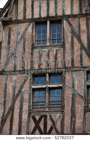 Half-timbered house in Tours Loire Valley France
