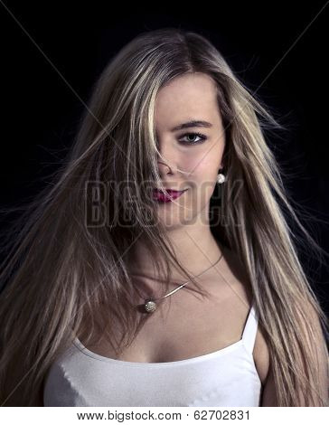 Beautiful smiling blond girl
