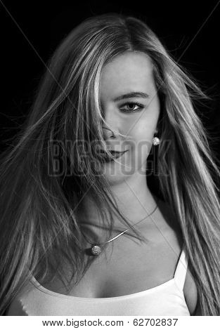 Beautiful smiling blond girl