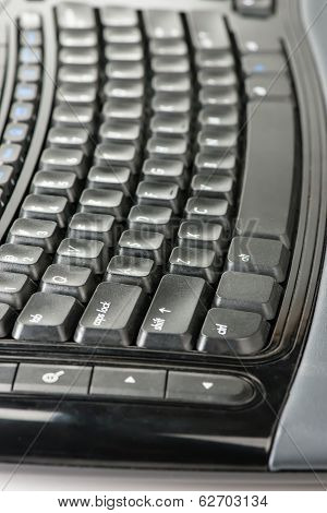 Black Computer Keyboard Closeup