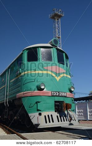 KIEV, UKRAINE -SEP 9, 2013: Railway Terminal of Kiev.Exibition of railway history as it shown at September 9, 2013 in Kiev, Ukraine 