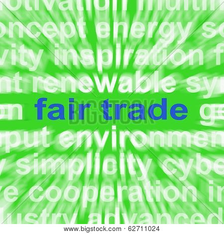 Fair Trade Words Mean Fairtrade Products And Merchandise