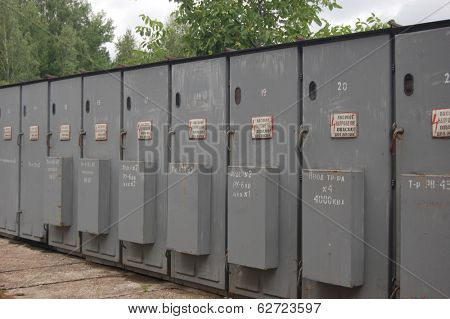 KIEV, UKRAINE -JUL 7, 2013: Abandoned military base near Chernobyl alienation area ,Radio communication centre  on July 7, 2013 near  Kiev, Ukraine