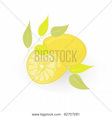 Lemon Isolated On White