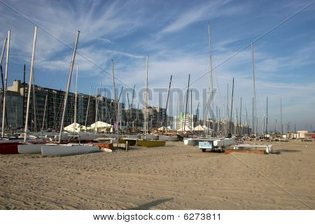 Barche sulla spiaggia di Heist