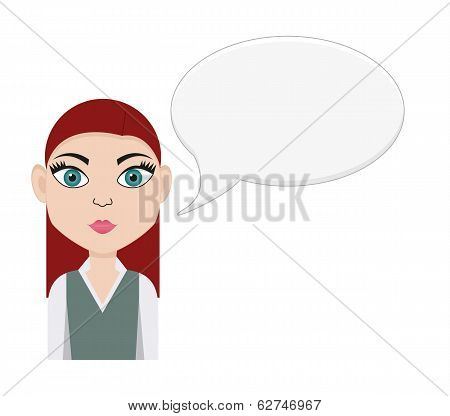 Girl With Speach Bubble