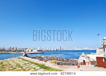 A view to the sea from the seaside yard in Varadero