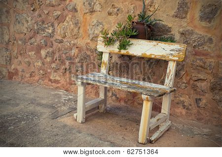 Empty Old Bench