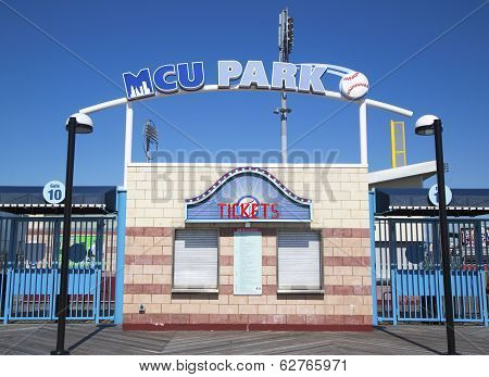 MCU ballpark ticket booth in the Coney Island section of Brooklyn