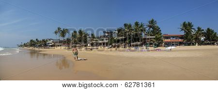 Hikkaduwa Beach At Sri Lanka