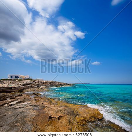 Es calo Escalo de sant Agusti Beach in Formentera Balearic islands