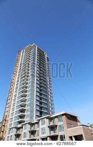 Coquitlam BC Canada - Apr 25 2013: Brend new building called Celadon in Coquitlam BC Canada.  Polygon is pleased to introduce the premier collection of luxury concrete apartment residences Celadon.