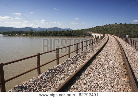 Railway line Cordoba - Almorchon bridge of Las Navas