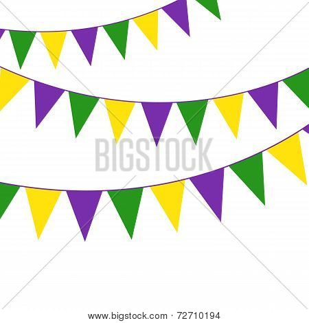 Mardi Gras party bunting