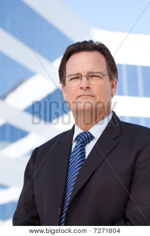 Empresário confiante, bonito