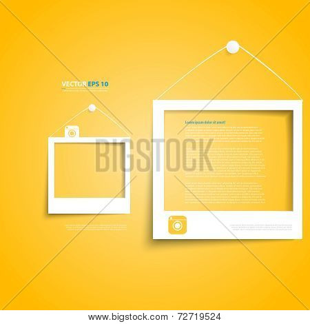 Vector white frames on the wall