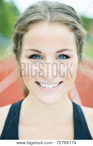 Training woman stretching sit