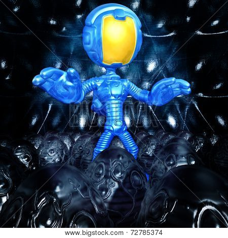 Mini Astronaut In Xeno Egg Hive